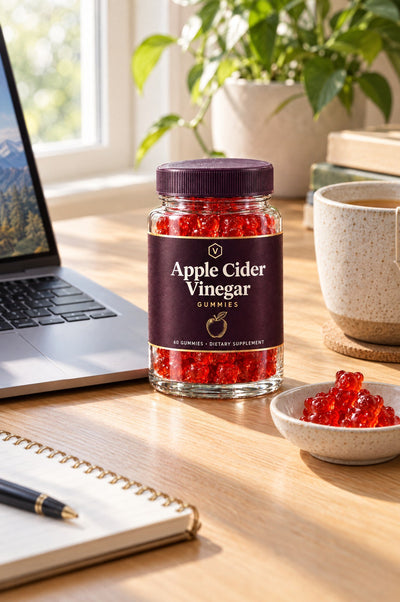 Vitasy Apple Cider Vinegar Gummies on a desk