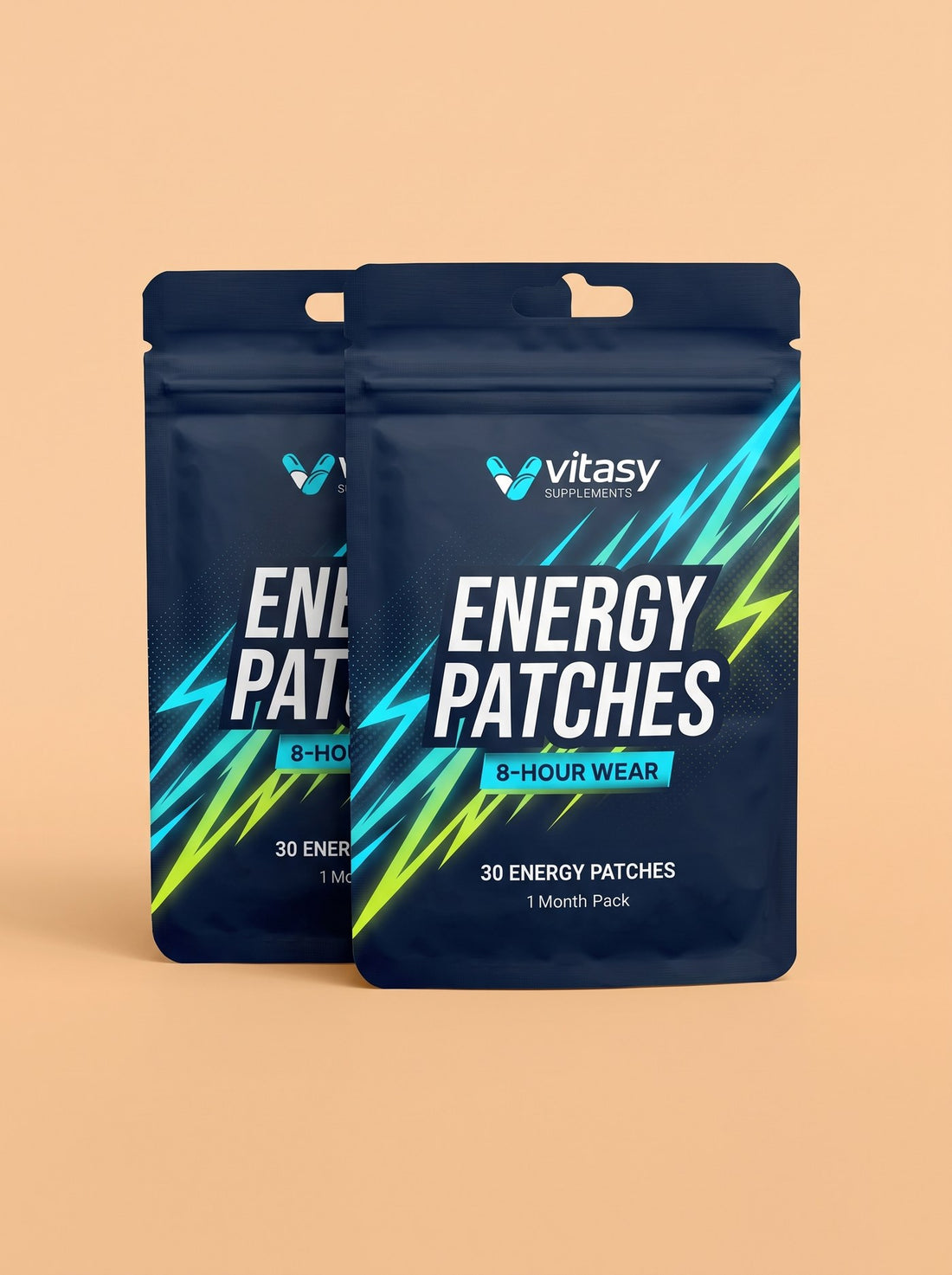Two pouches of Vitasy Energy Patches