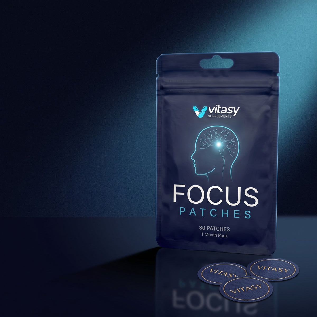 Vitasy Focus Patches pouch with patches