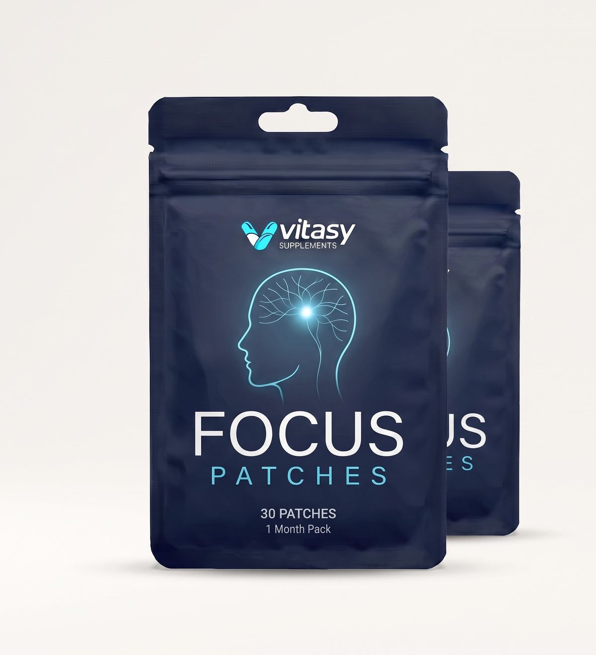 Two pouches of Vitasy Focus Patches