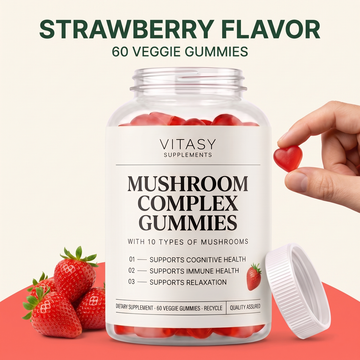 Mushroom Gummies v4.2 - 02 strawberry hand (cap off)