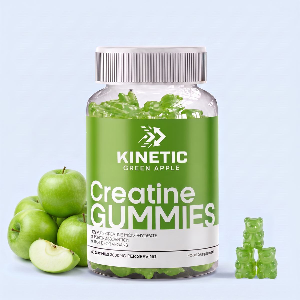 Creatine Gummies - Daily Routine Support, Zero Prep - 3000mg Creatine Monohydrate Per Serving - 60 Gummies, Vegan image 4