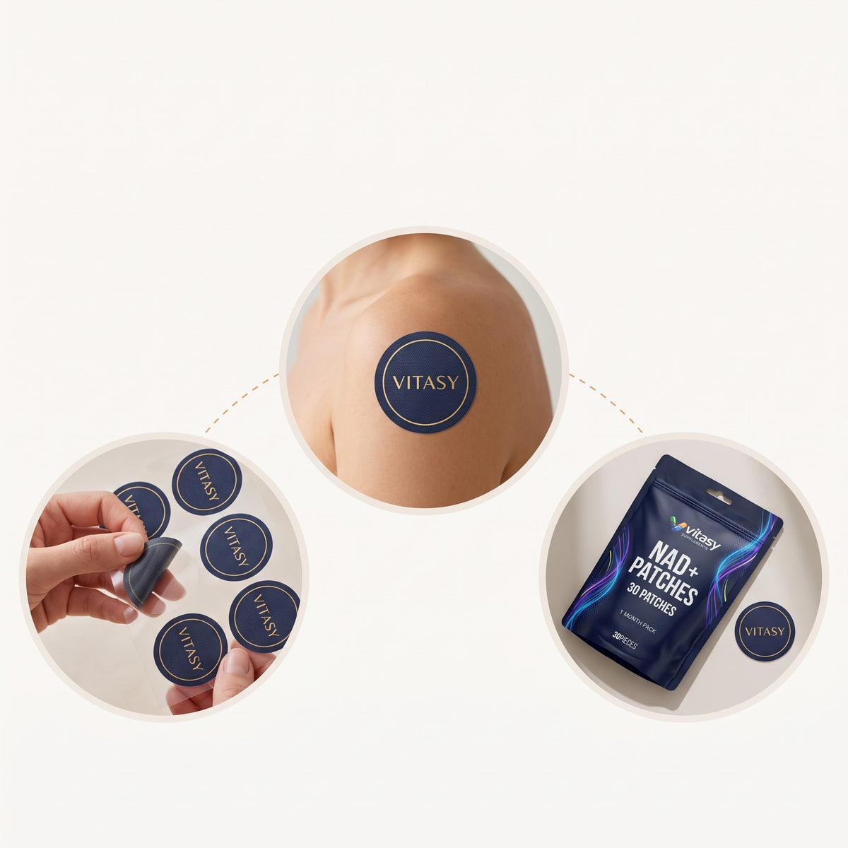 How to use Vitasy NAD+ Patches in three steps