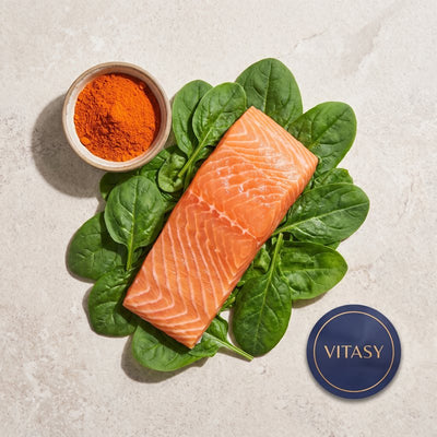 Salmon, spinach and spices