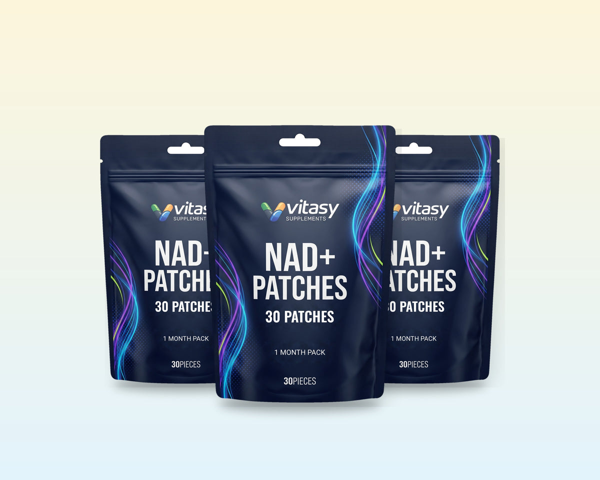 Three pouches of Vitasy NAD+ Patches