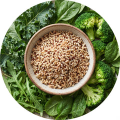 Leafy greens, broccoli and whole grains