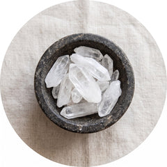 White MSM crystals in a small bowl