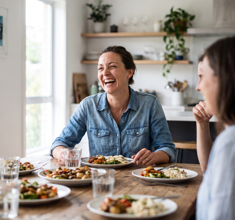 Enjoying time at the table with the people you love