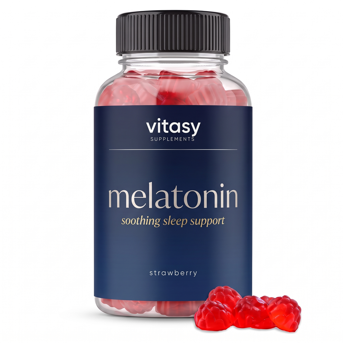 Melatonin Gummies to Chew 30 Minutes Before Bed - 2 Gummies Per Serving - 60 Gummies, 30 Nights, Four Fruit Flavors