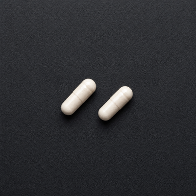 Two white capsules