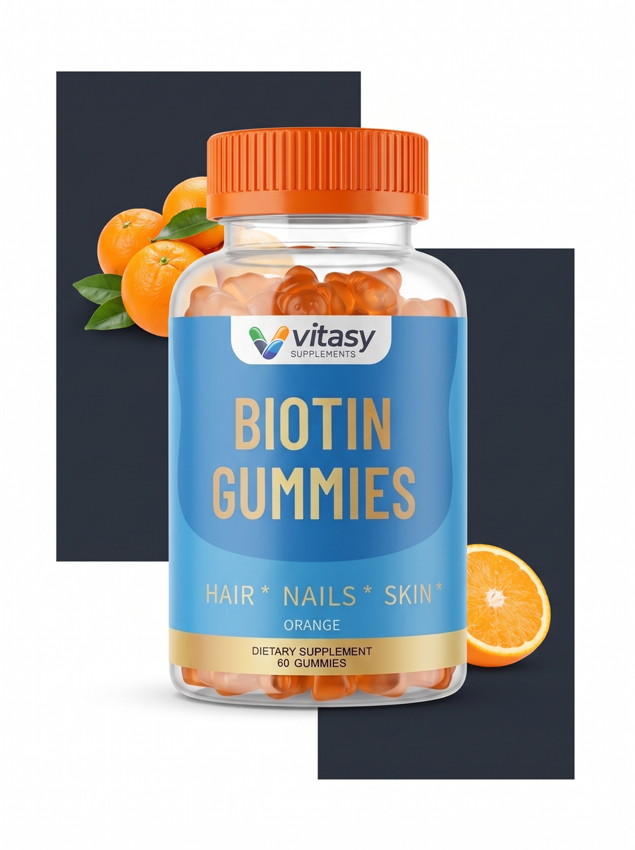 Biotin Gummies v1 - Gallery Image 2 - 01-hero-orange