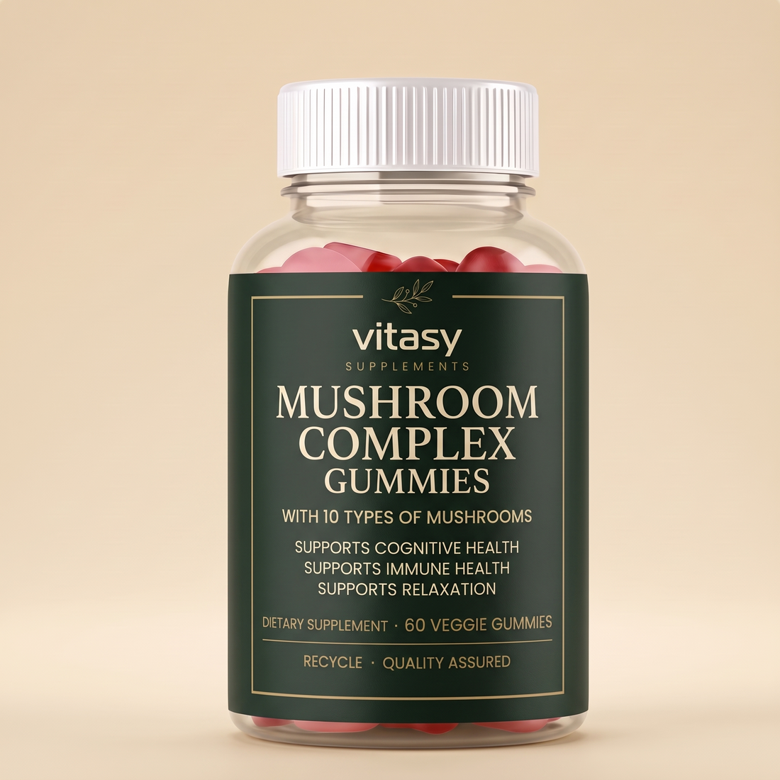 Mushroom Gummies v6 Strawberry Vitasy packshot