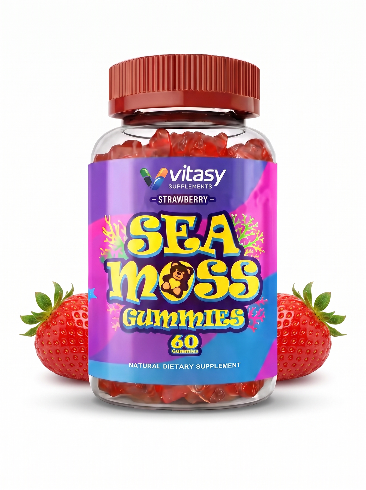 Sea Moss Gummies v3 - 01 Strawberry Hero