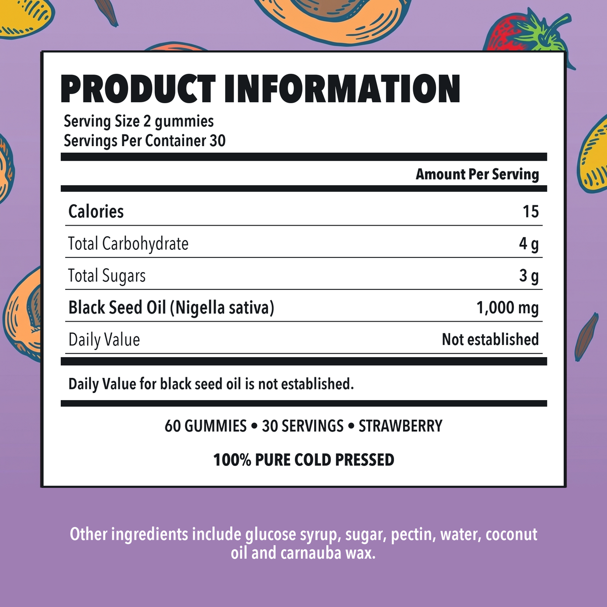 Black Seed Oil Gummies v1 - Product information
