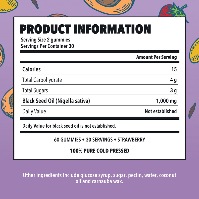 Black Seed Oil Gummies v1 - Product information