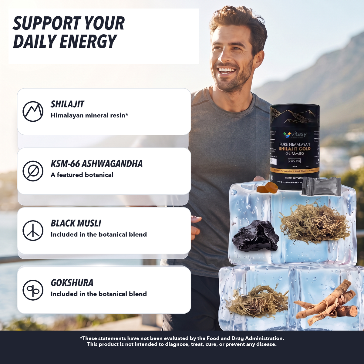 Shilajit Gummies v2 - 02 Outdoor Daily-Energy Lifestyle With Four Support Cards