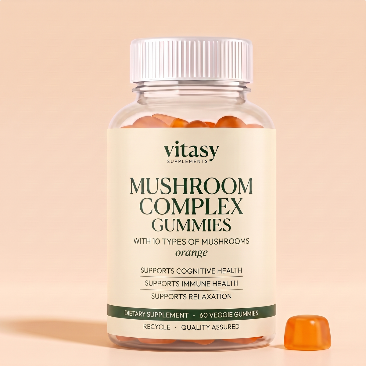 Mushroom Gummies v8 Orange Vitasy packshot