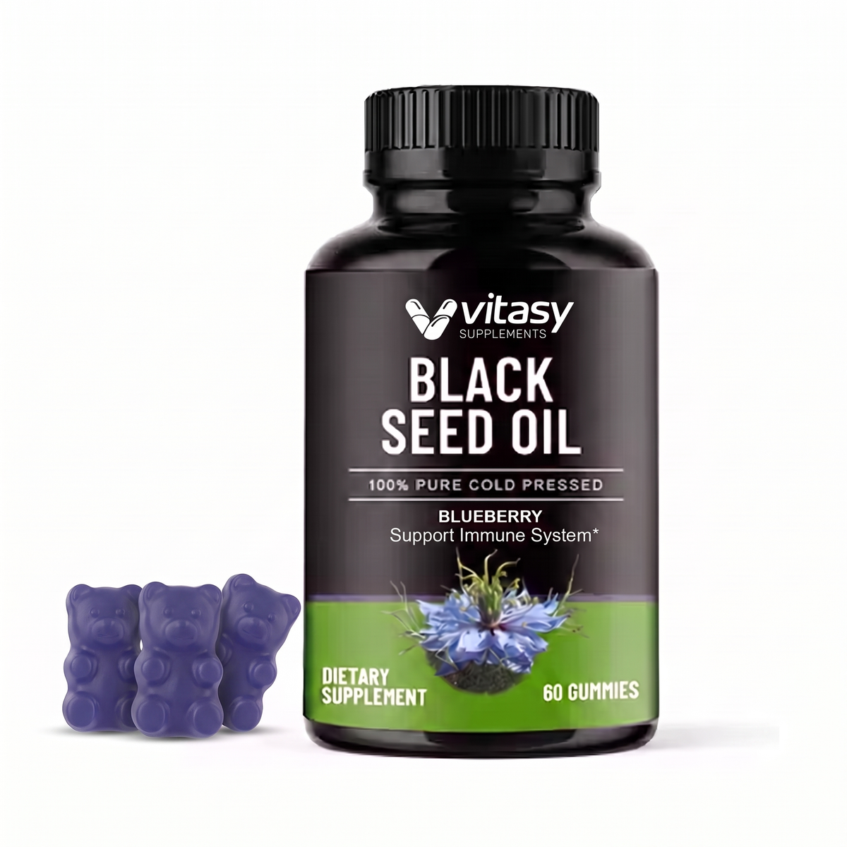 Black seed oil Gummies v3 - Gallery Image 3 Blueberry