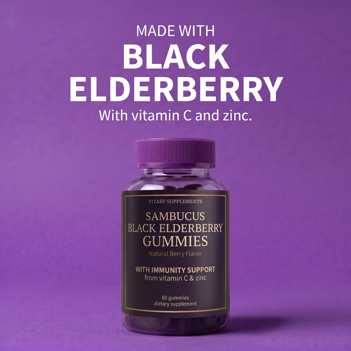 Elderberry Gummies v7 - Made with black elderberry