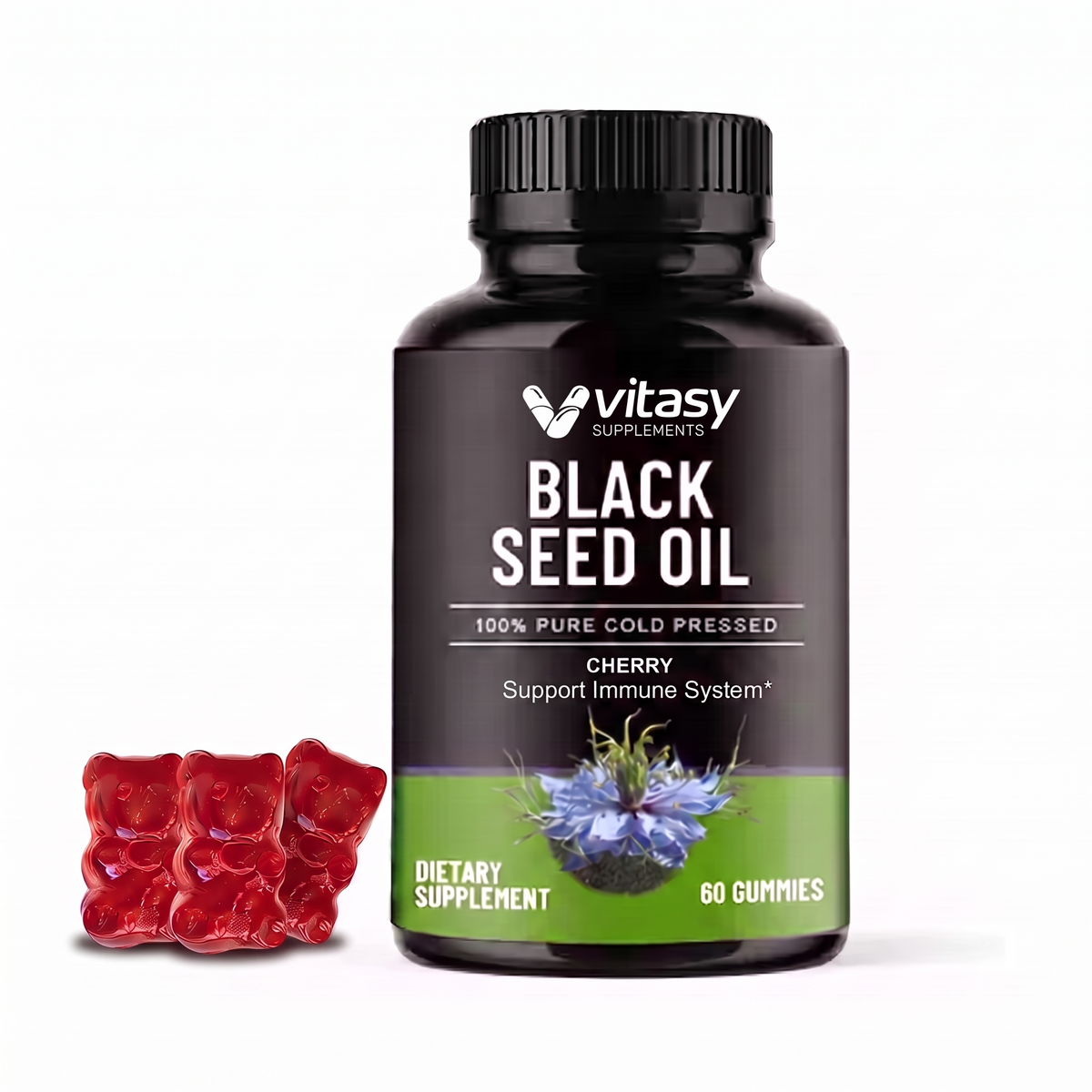 Black seed oil Gummies v2 - Gallery Image 4 Cherry
