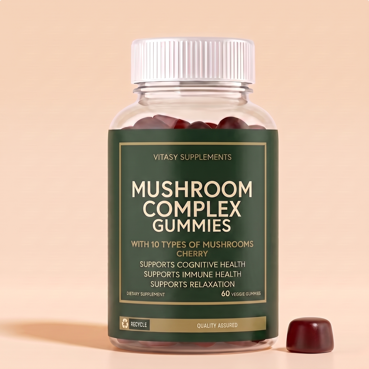 Mushroom Gummies Cherry Vitasy packshot