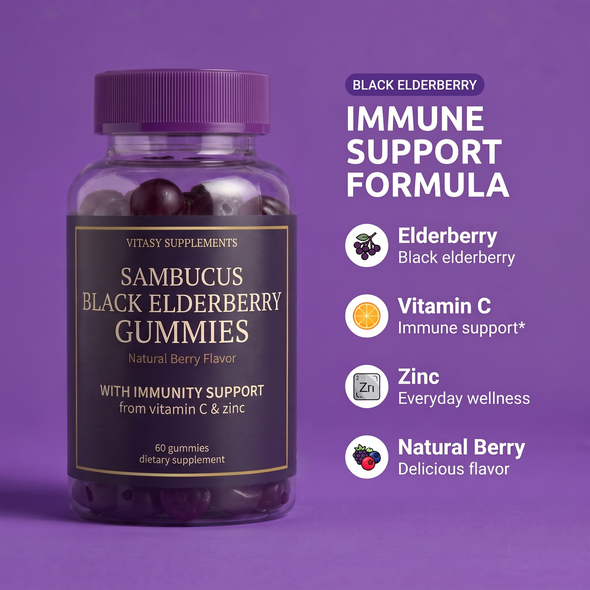 Elderberry Gummies v8 - Immune support formula