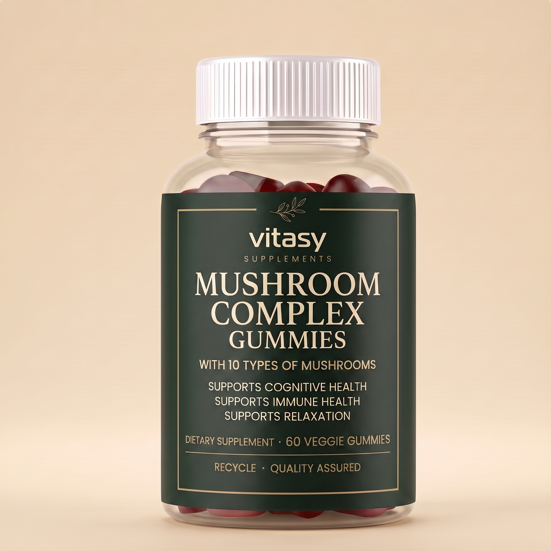 Mushroom Gummies v6 Cherry Vitasy packshot