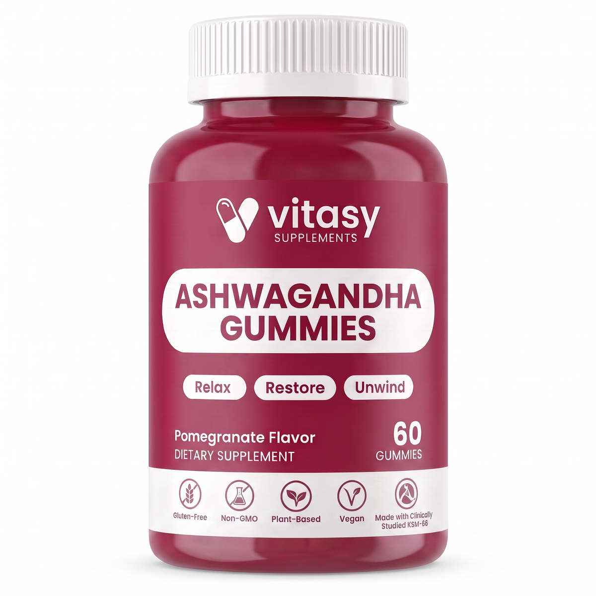 Ashwaganda Gummies v6 - Pomegranate Gallery Image 1 Hero