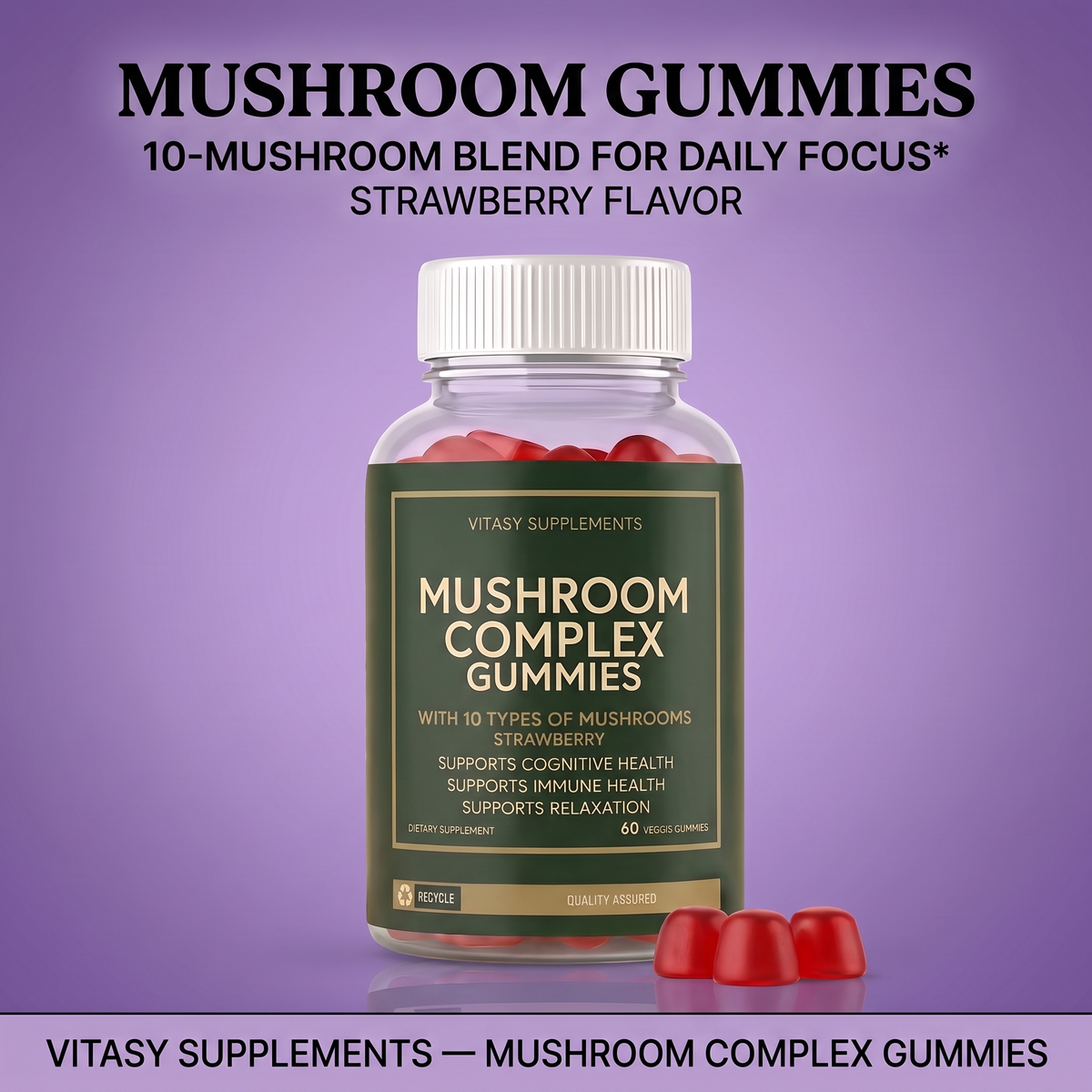 Mushroom Gummies v7 - 10-mushroom blend hero