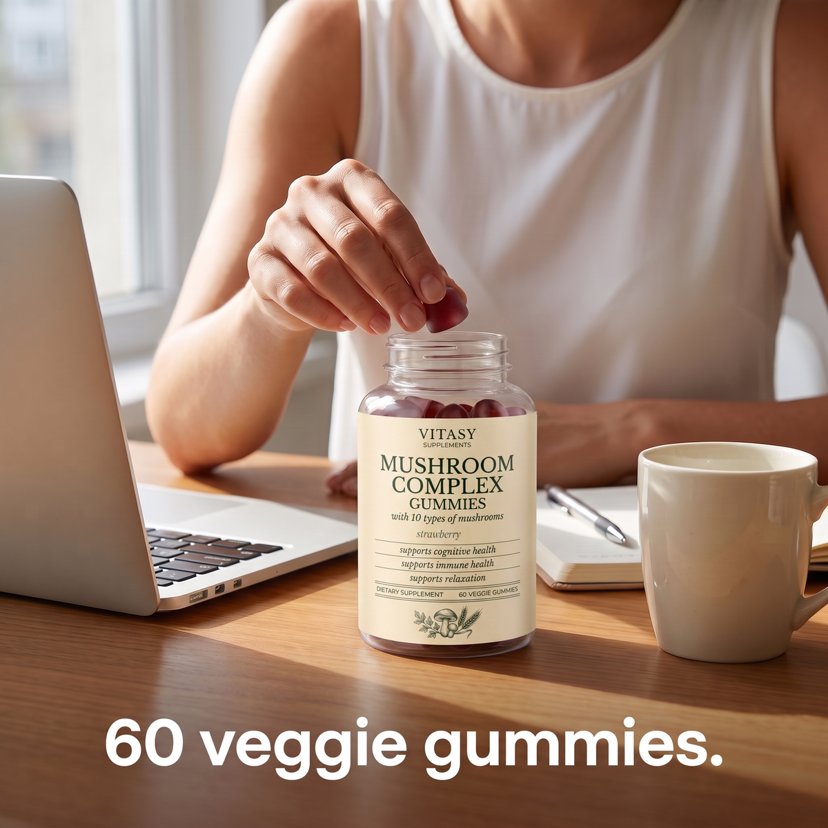 Mushroom Gummies v5 - Desk lifestyle