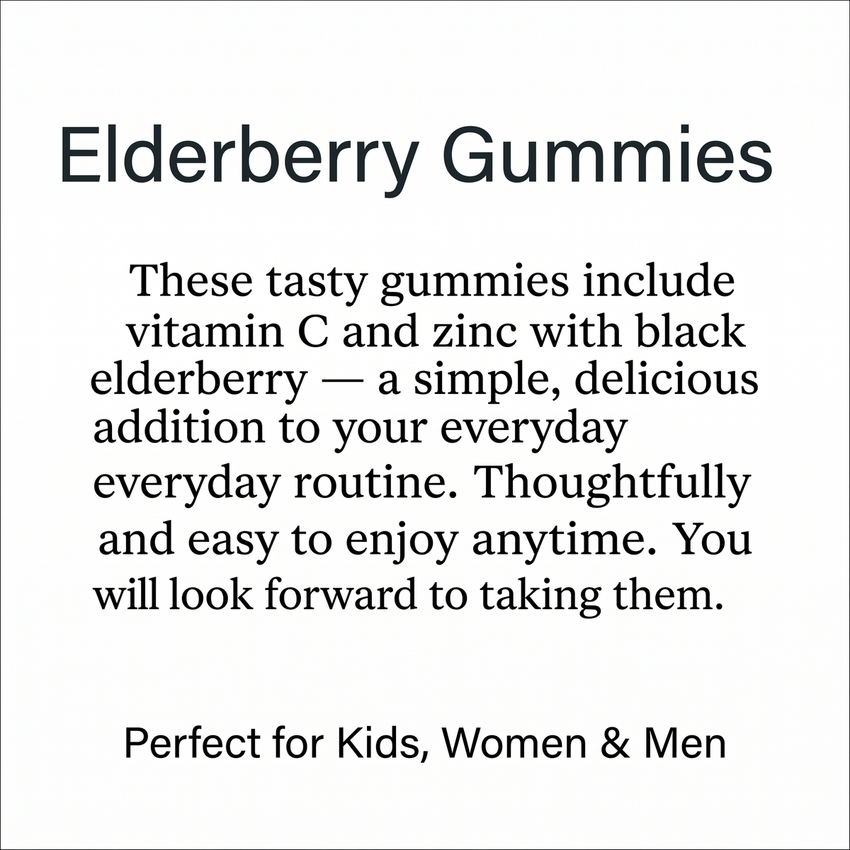 Elderberry Gummies v8 - Elderberry gummies copy panel