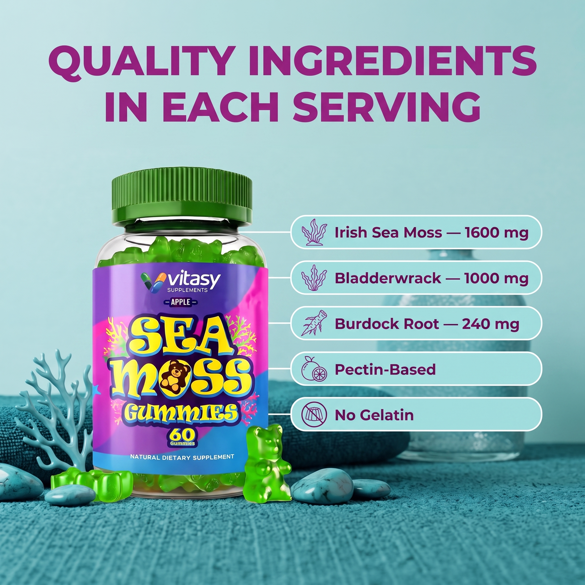 Sea Moss Gummies v3 - 05 Quality Ingredients