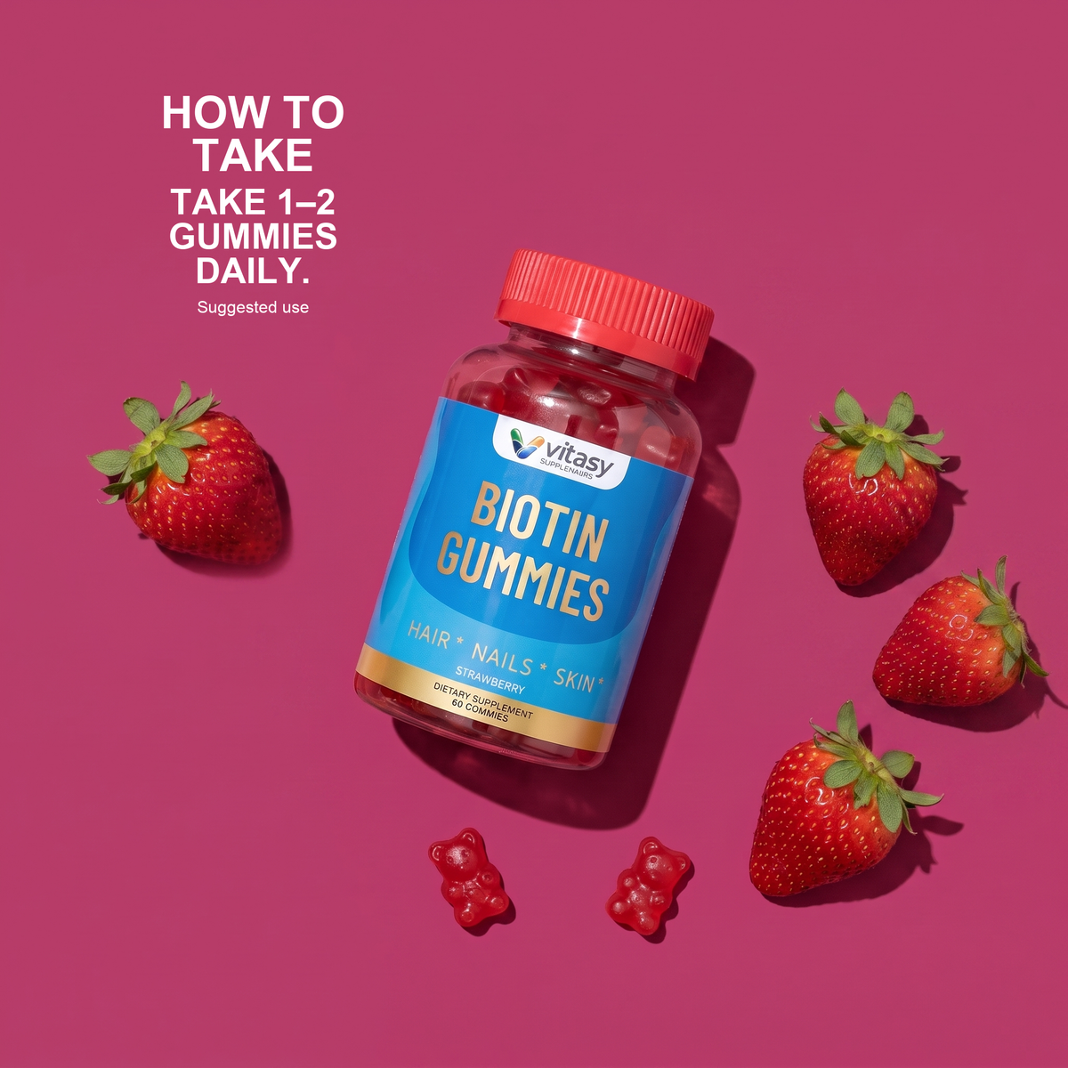 Biotin Gummies v2 - Gallery Image 8 - How to take