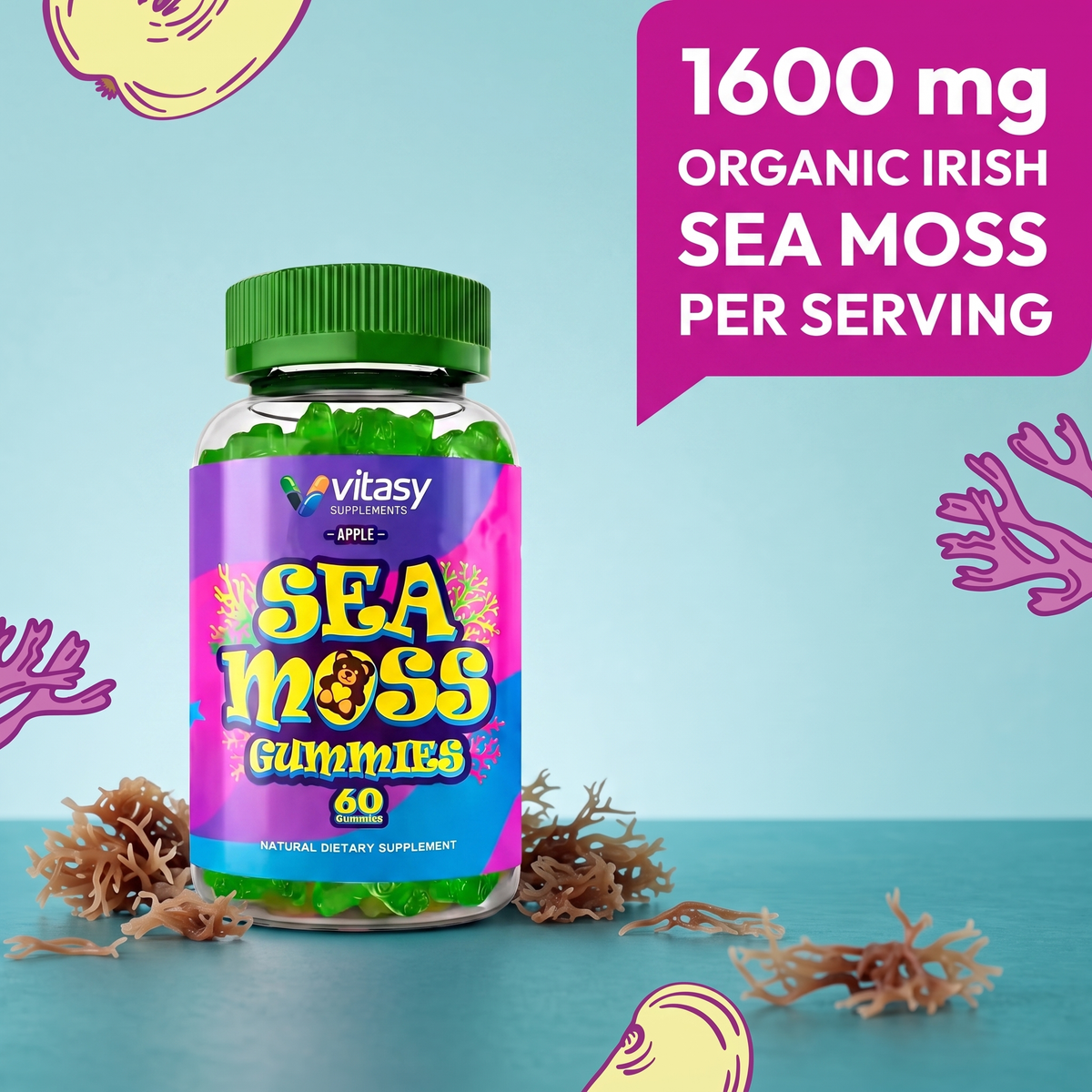 Sea Moss Gummies v3 - 07 1600Mg