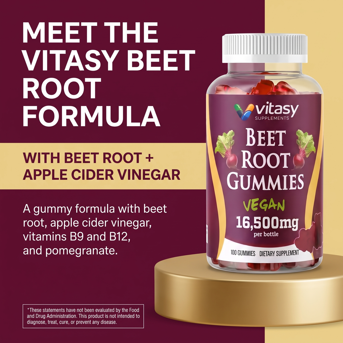 Beet Root Gummies v8 - Vitasy formula