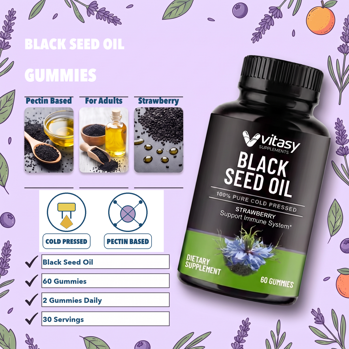 Black Seed Oil Gummies v1 - Product overview