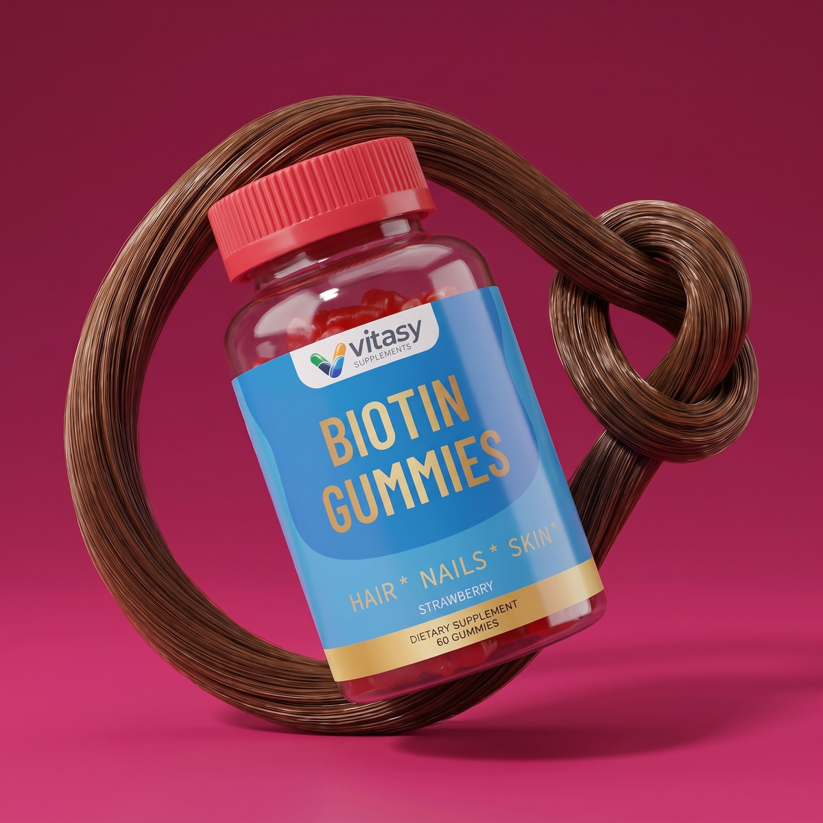 Biotin Gummies v2 - Gallery Image 9 - Hair beauty