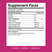 Sea Moss Gummies v3 - 09 Supplement Facts