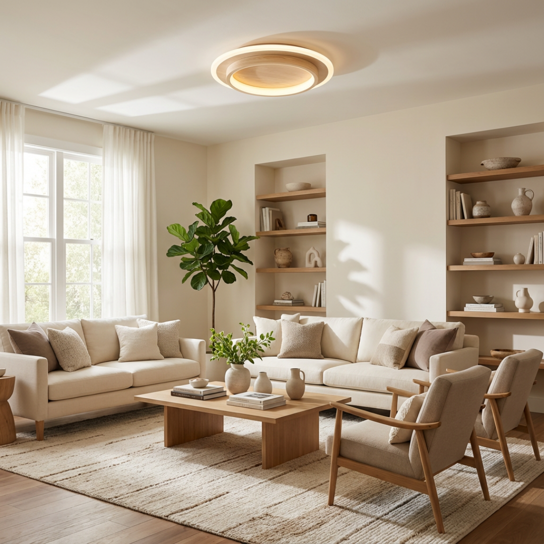 Ceiling Light | Dual Ring Integrated LED Source