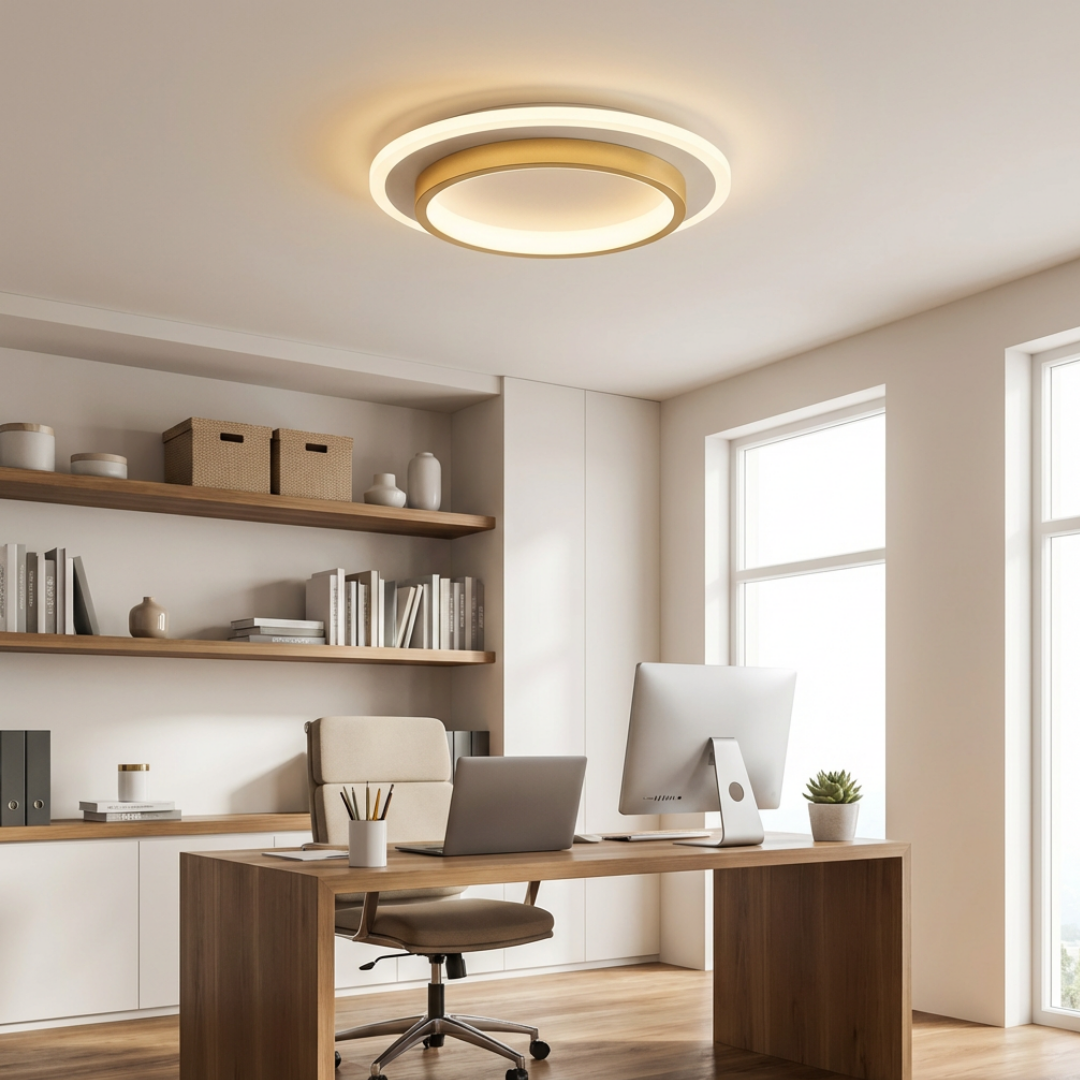 Ceiling Light | Dual Ring Integrated LED Source