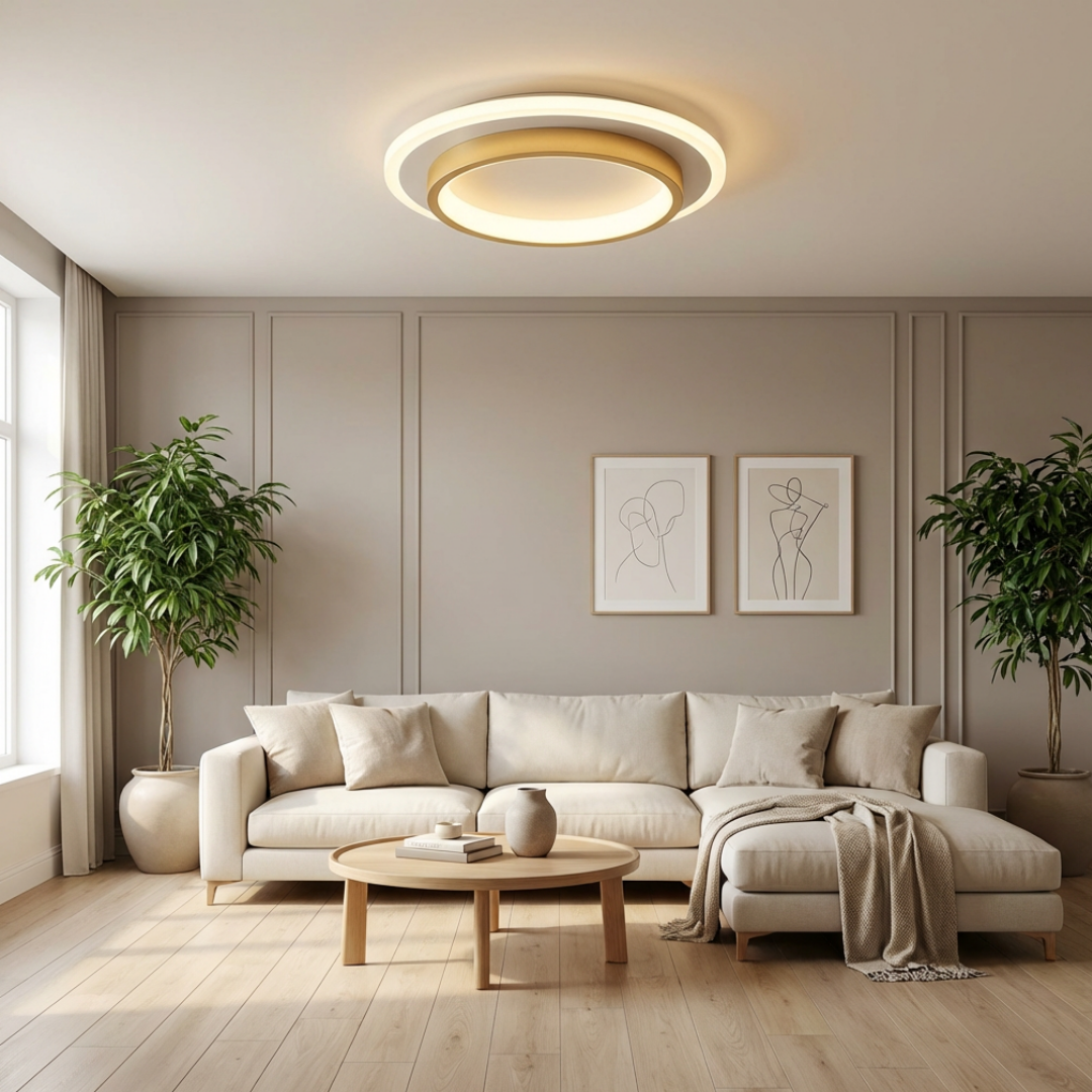 Ceiling Light | Dual Ring Integrated LED Source
