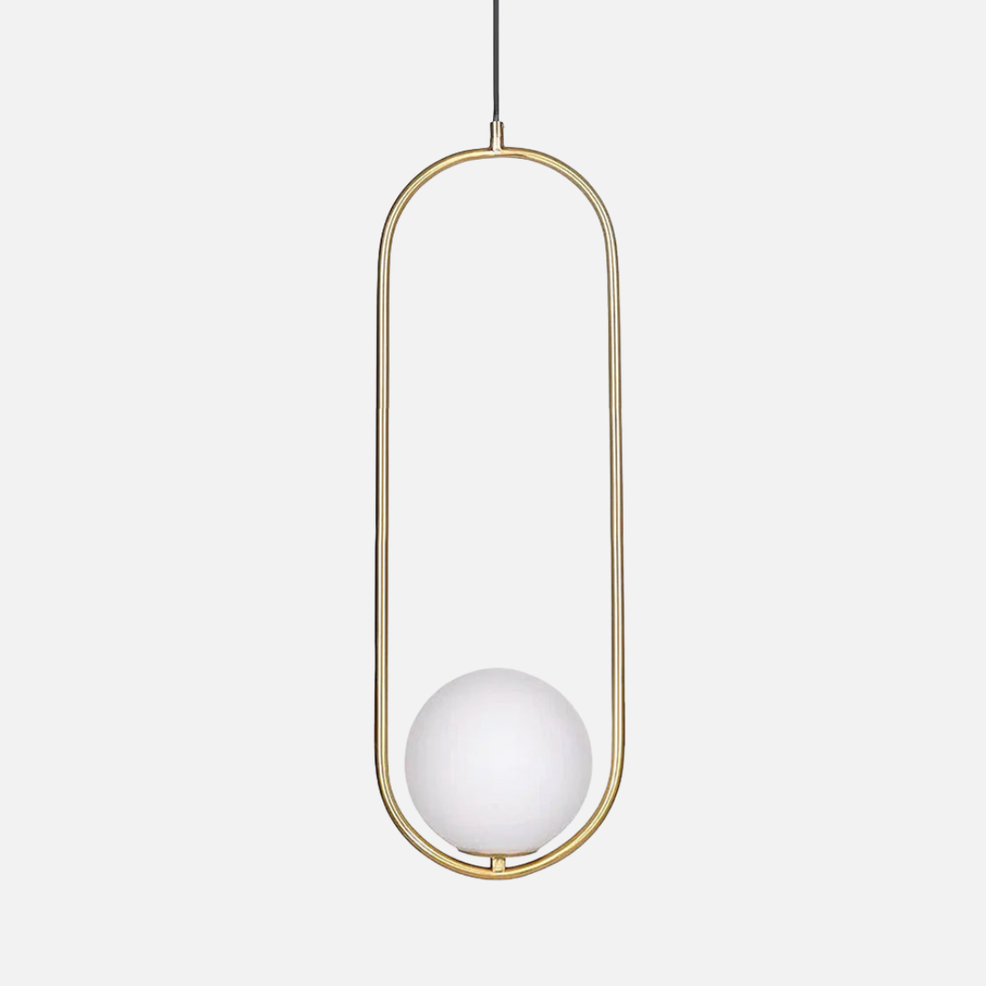Pendant Light | Oval Ring Central Glass Design