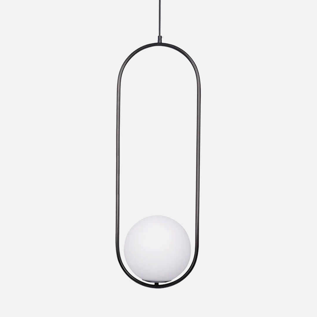 Pendant Light | Oval Ring Central Glass Design