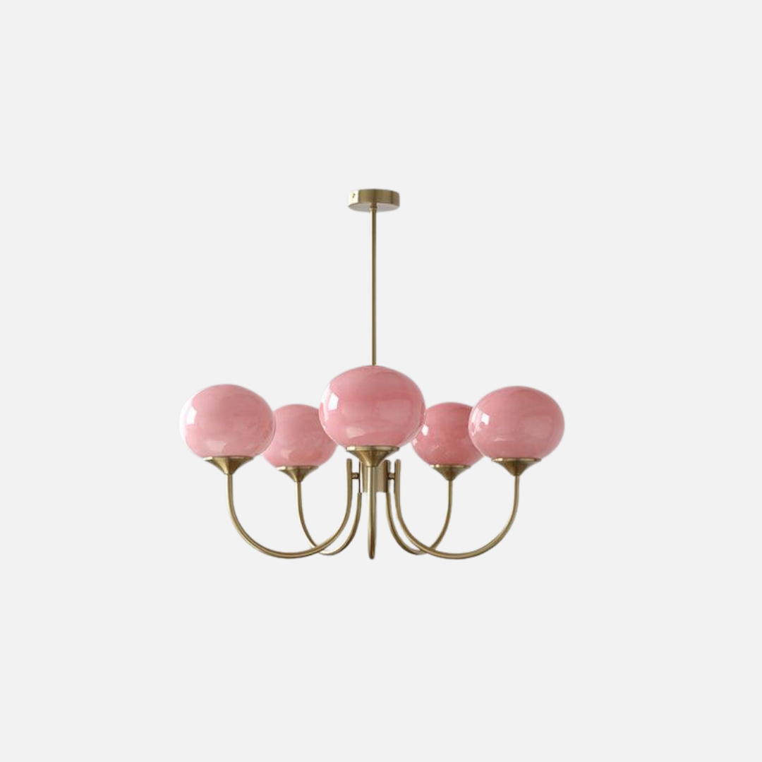 Chandelier Light | Curved Globe Design