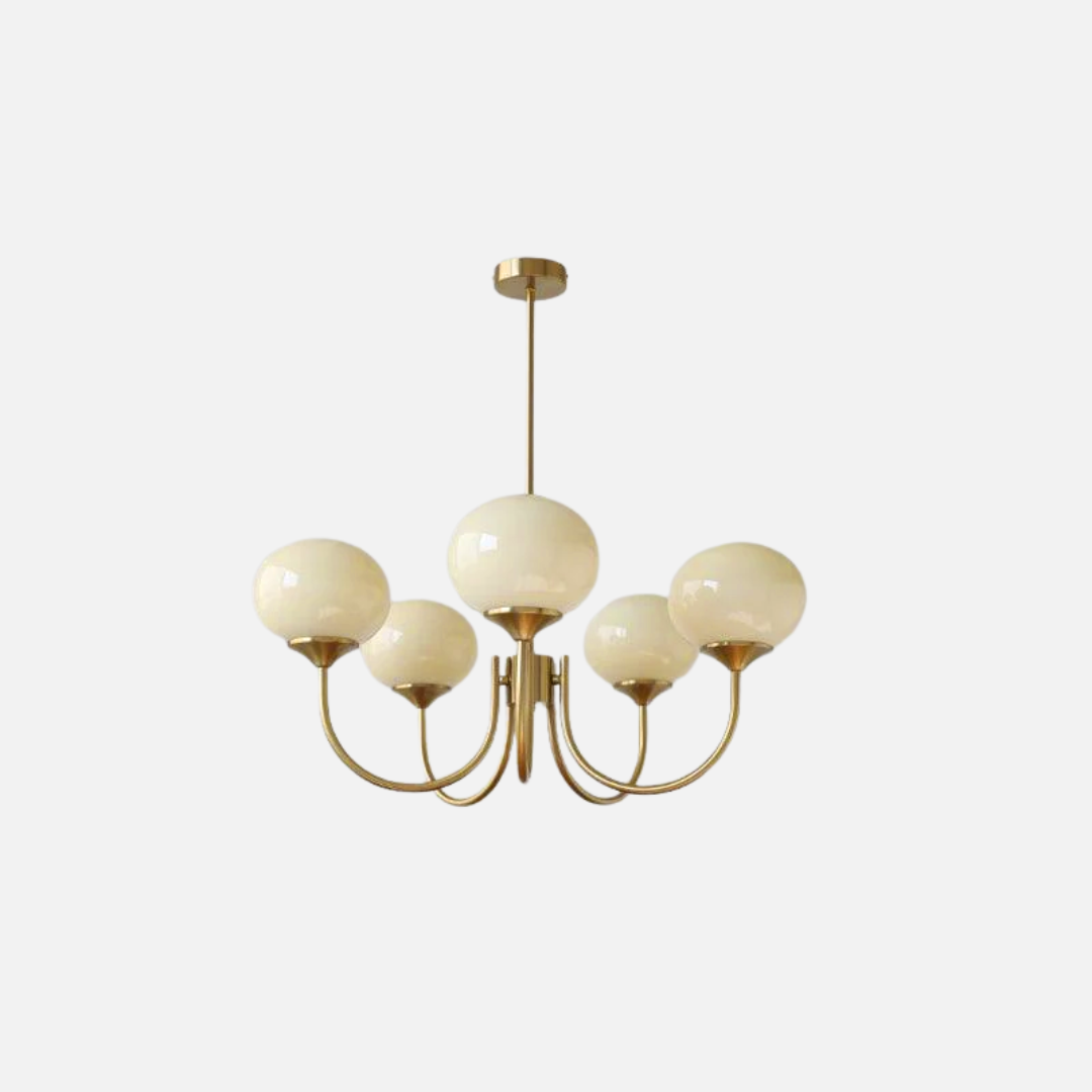Chandelier Light | Curved Globe Design