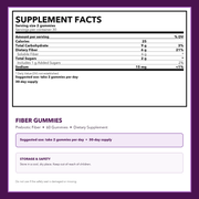Fiber Gummies v3.2 - Supplement Facts