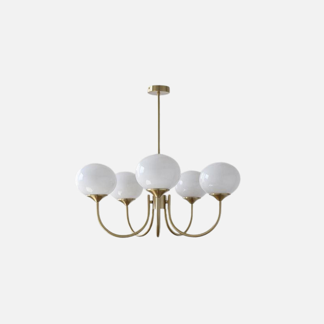 Chandelier Light | Curved Globe Design