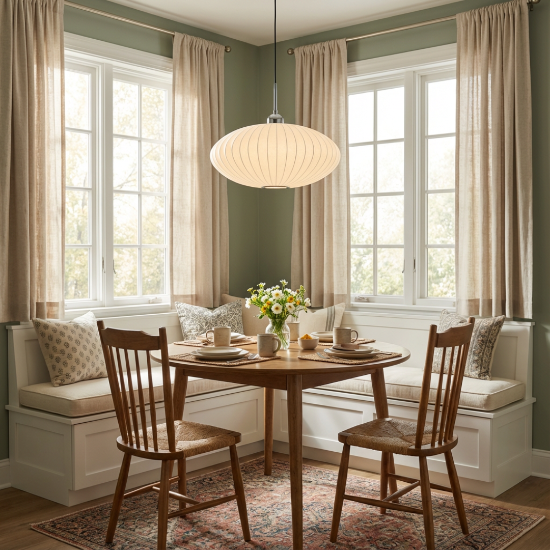 Pendant Light | Ribbed Oval Design