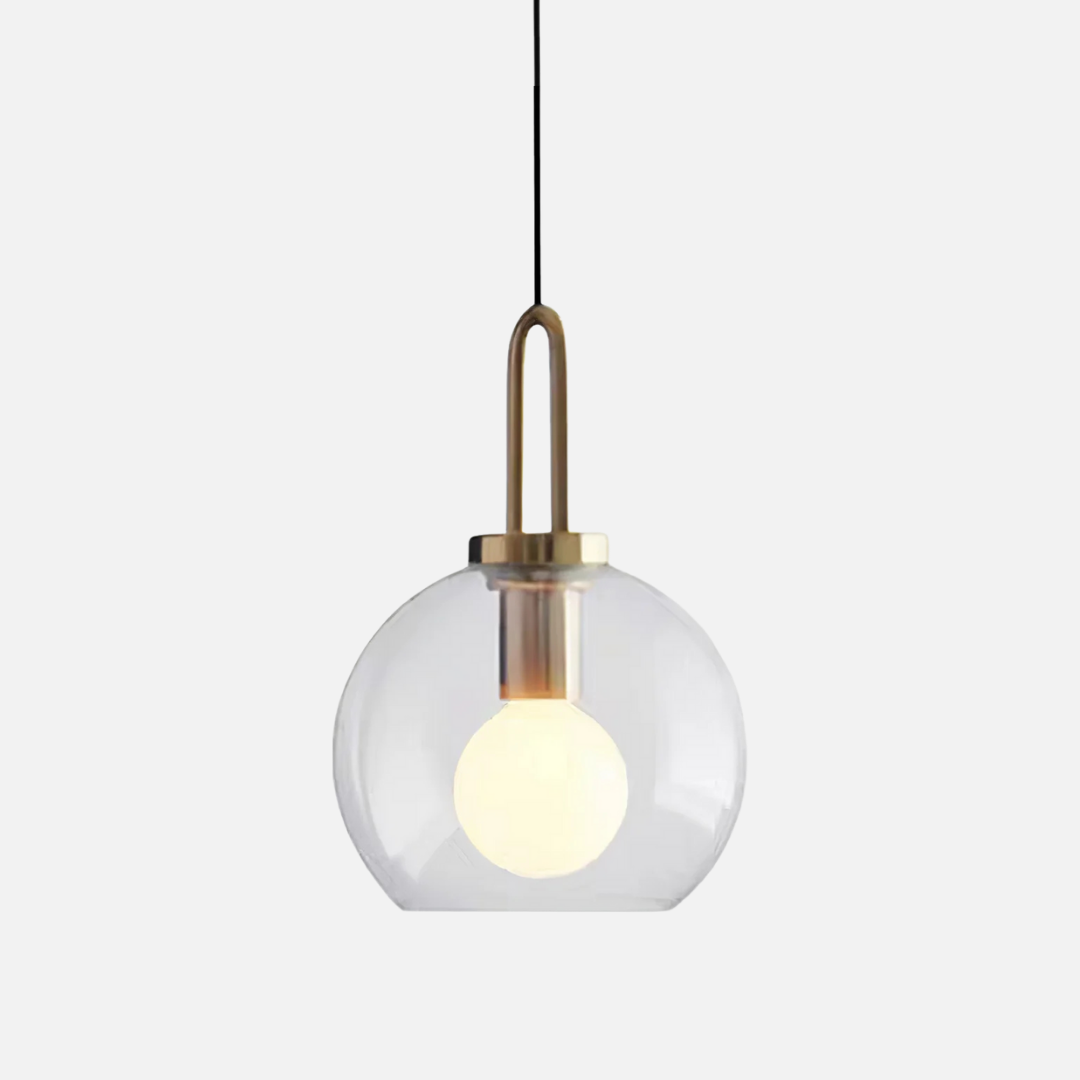Pendant Light | Capsule Shape Transparent Glass Shade