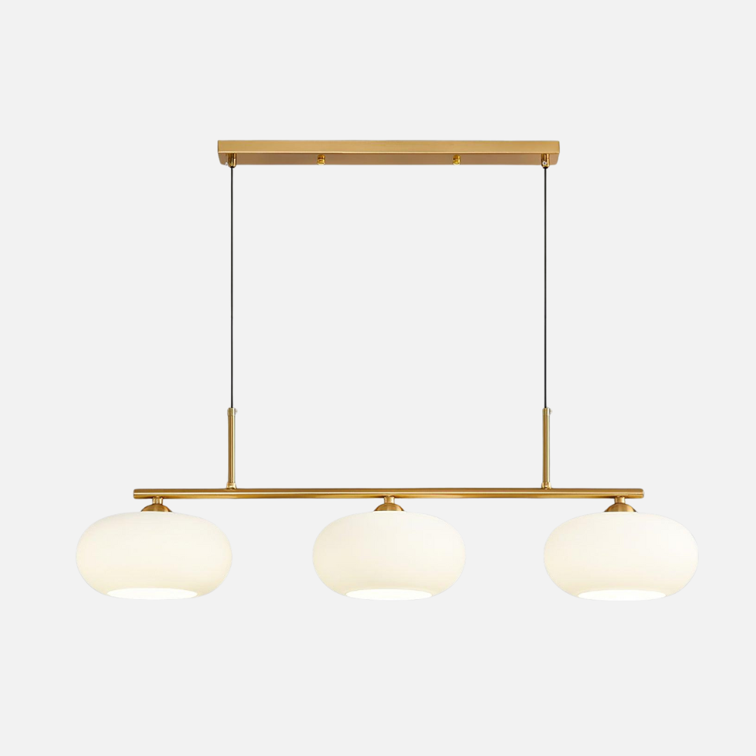 Pendant Light | Linear Triple Globe Layout